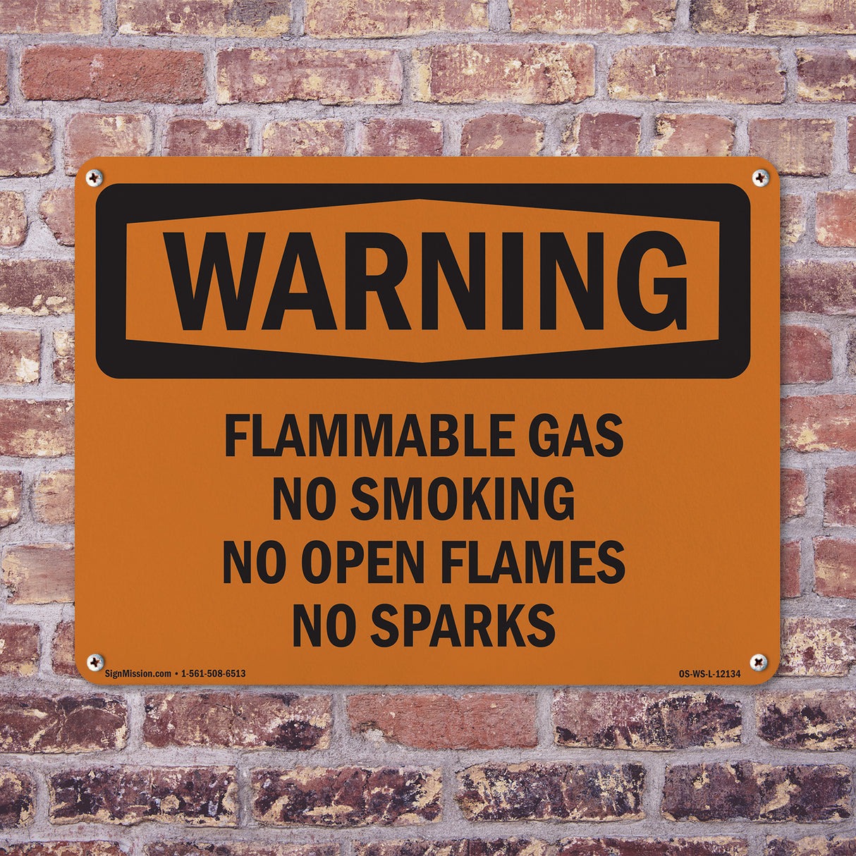 Flammable Gas No Smoking No Open Flames No Sparks