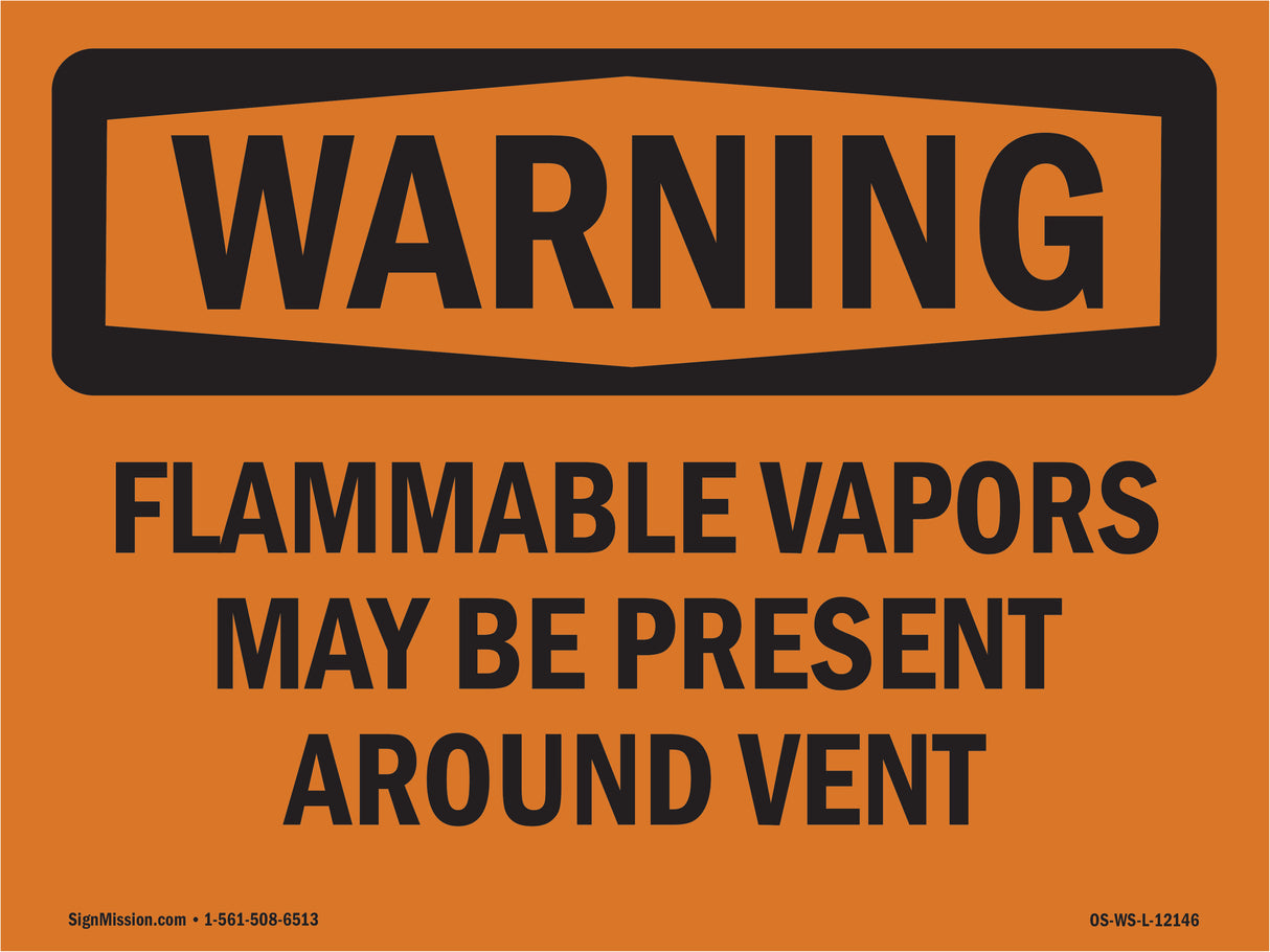 Flammable Vapors May Be Present Around Vent