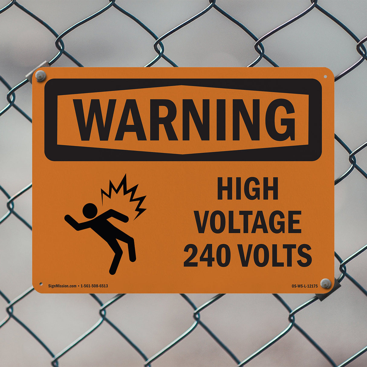 High Voltage 240 Volts With Symbol