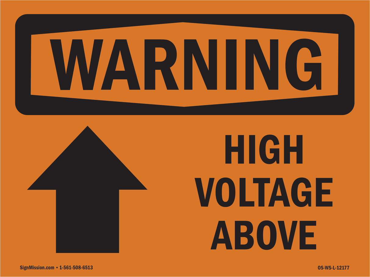High Voltage Above With Symbol