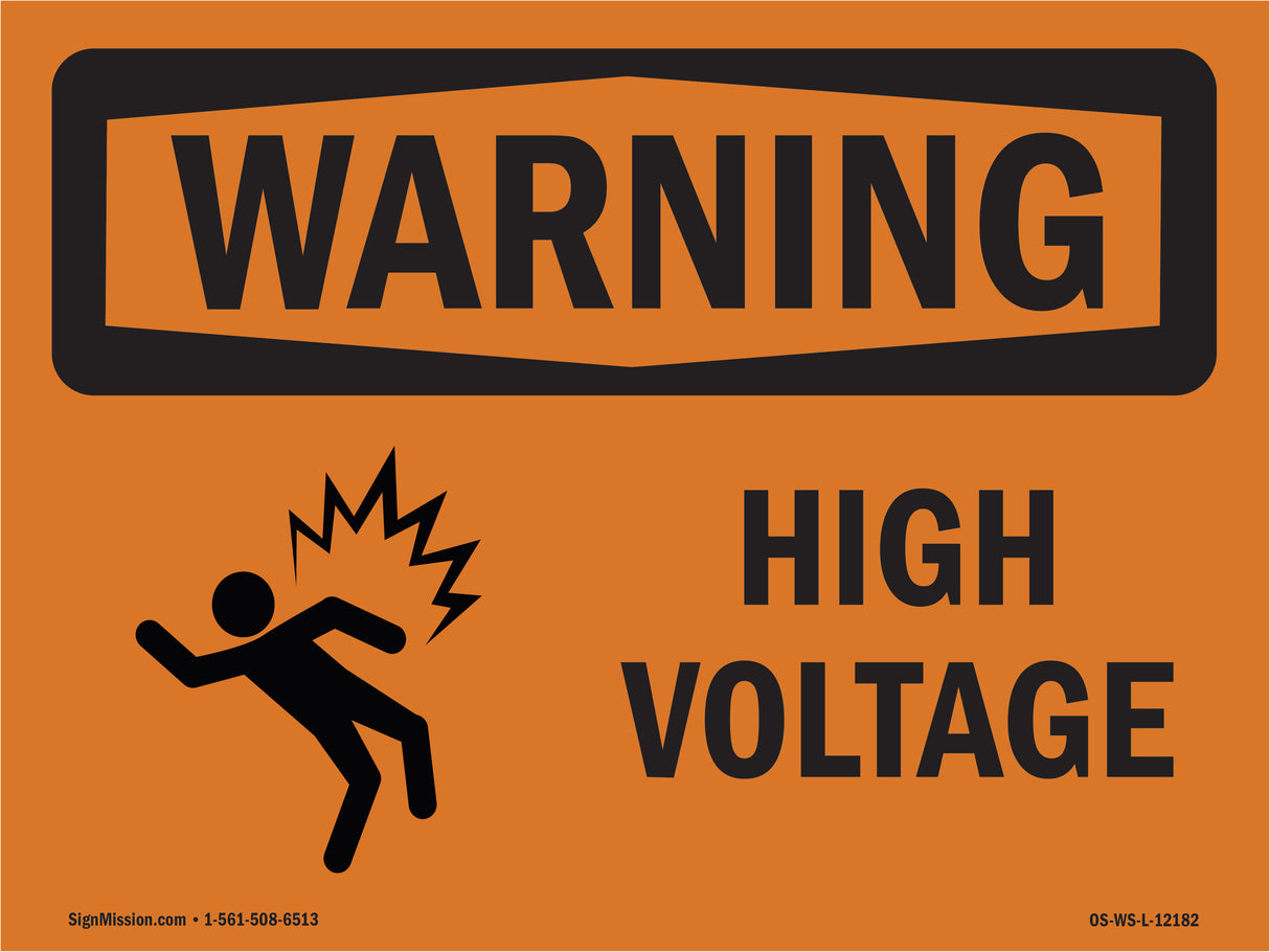 High Voltage With Symbol