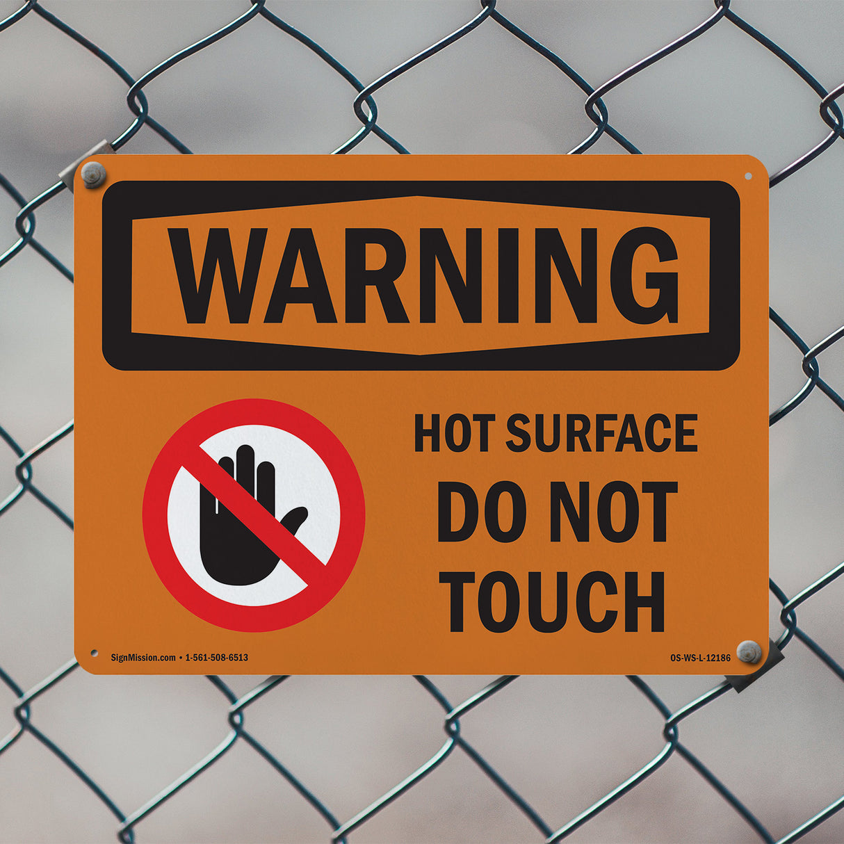 Hot Surface Do Not Touch With Symbol