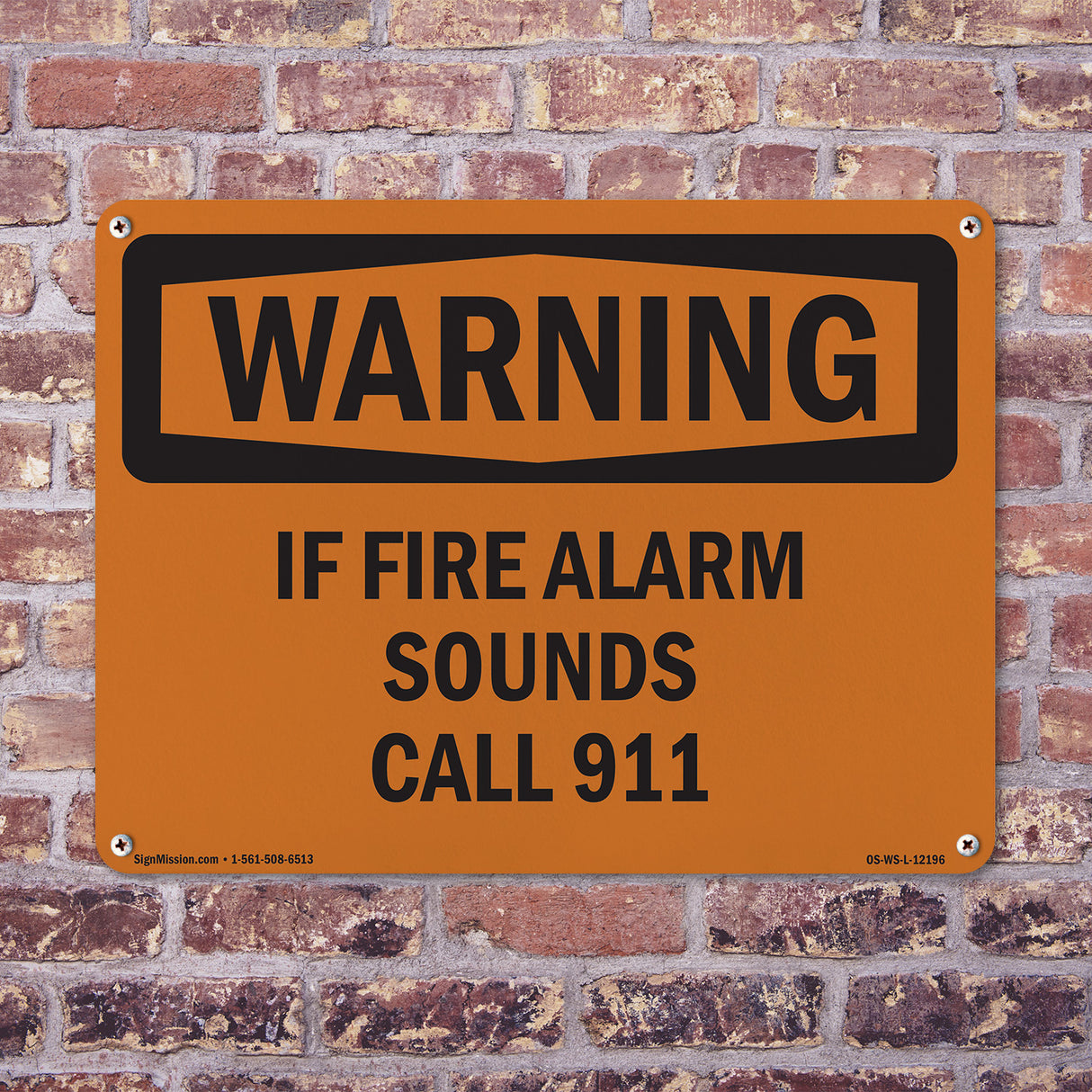 If Fire Alarm Sounds Call 911