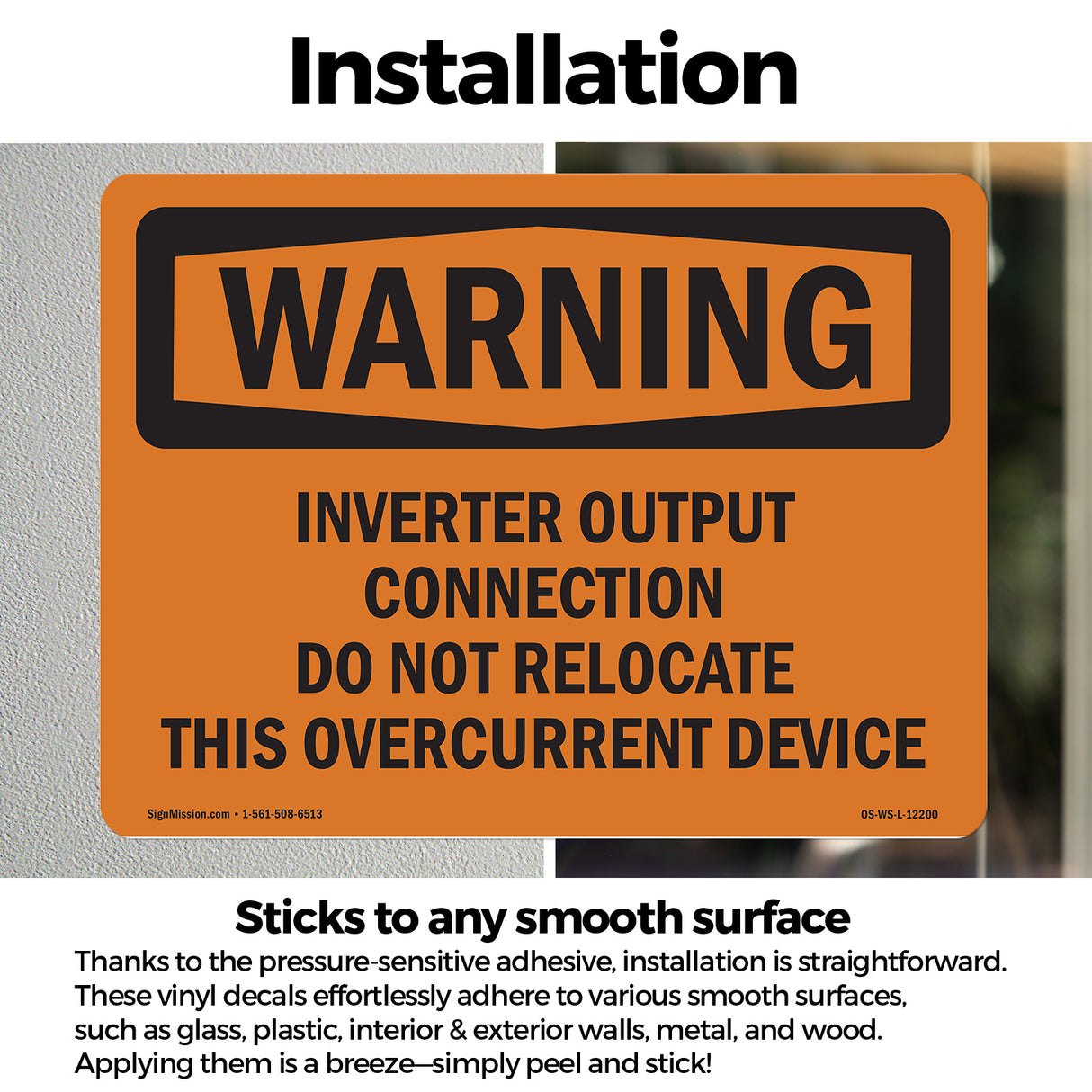 Inverter Output Connection Do Not Relocate