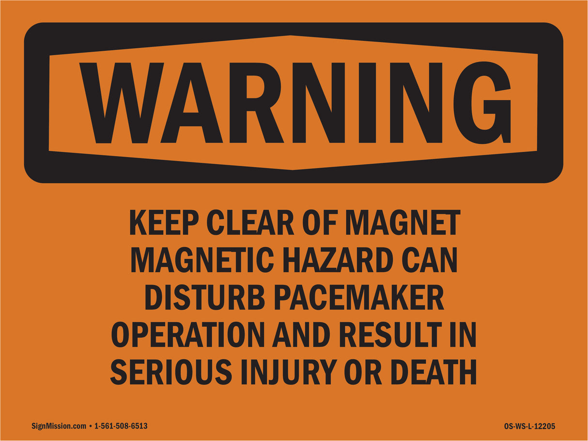 Keep Clear Of Magnet Magnetic Hazard Can