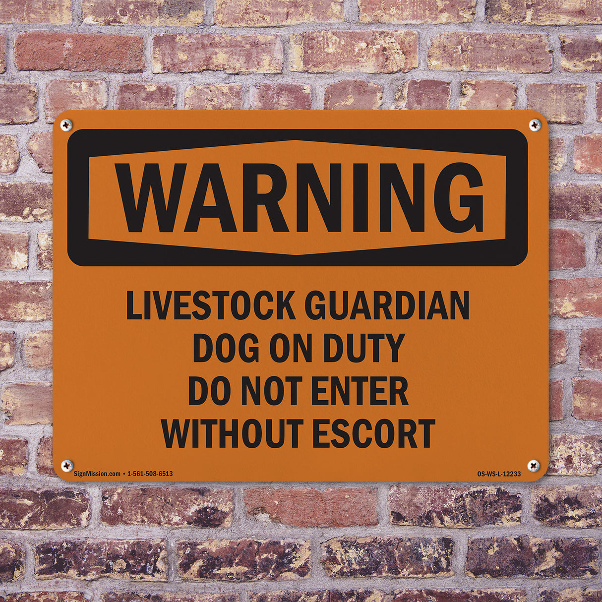 Livestock Guardian Dog On Duty Do Not Enter