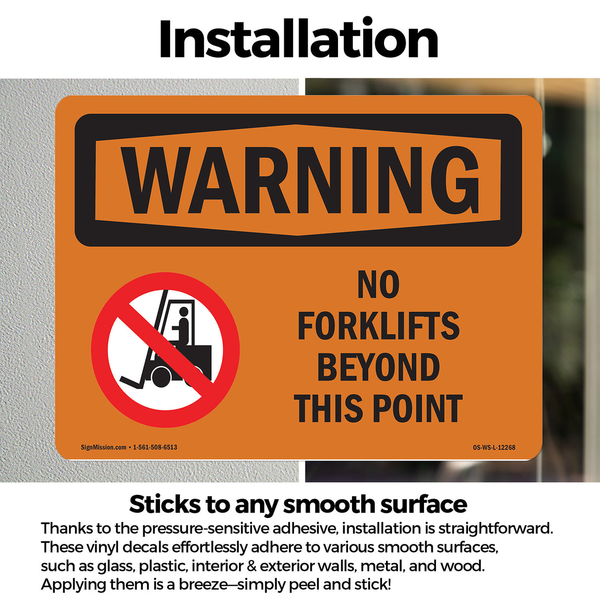 No Forklifts Beyond This Point With Symbol