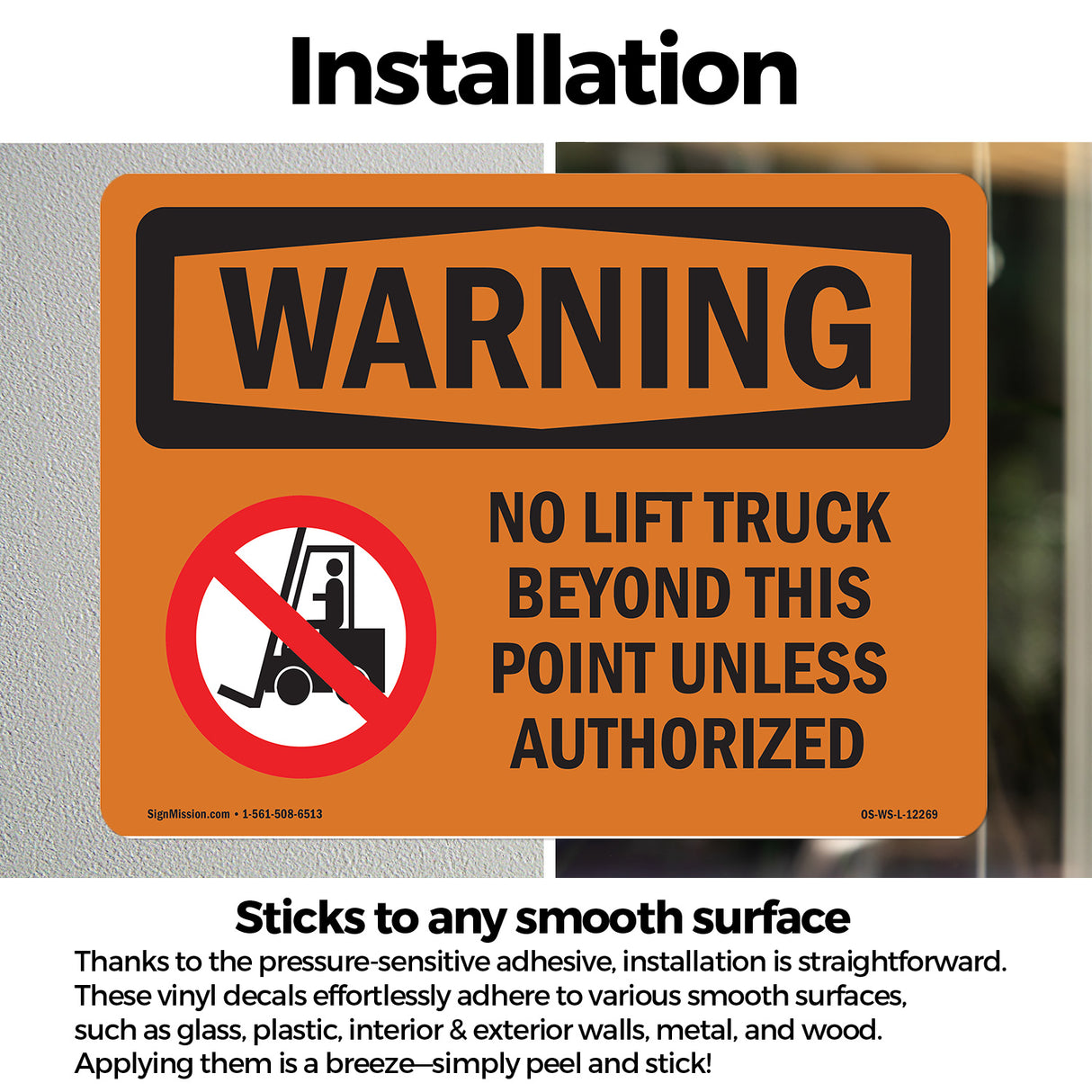 No Lift Truck Beyond This Point With Symbol