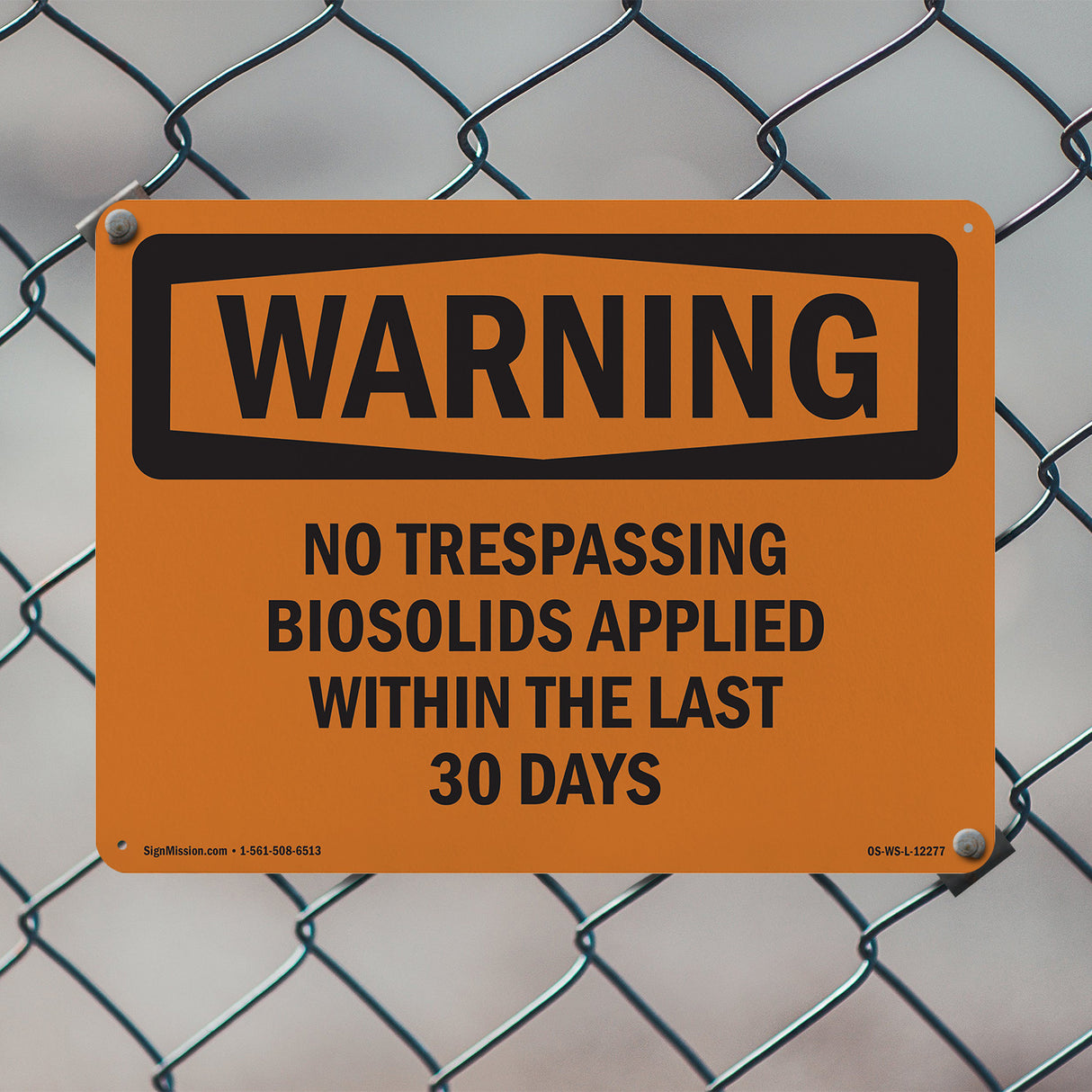 No Trespassing Biosolids Applied Within