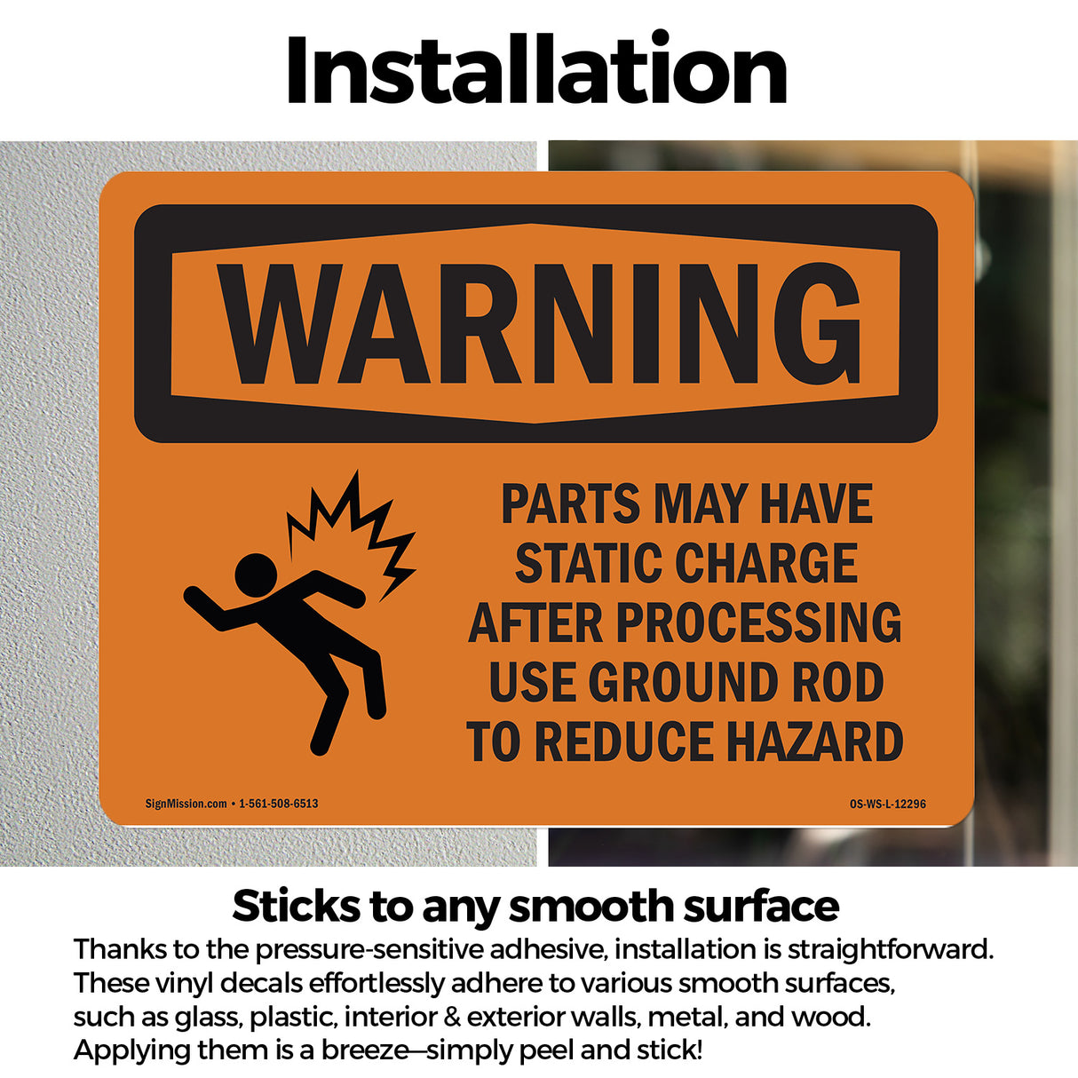 Parts May Have Static Charge With Symbol