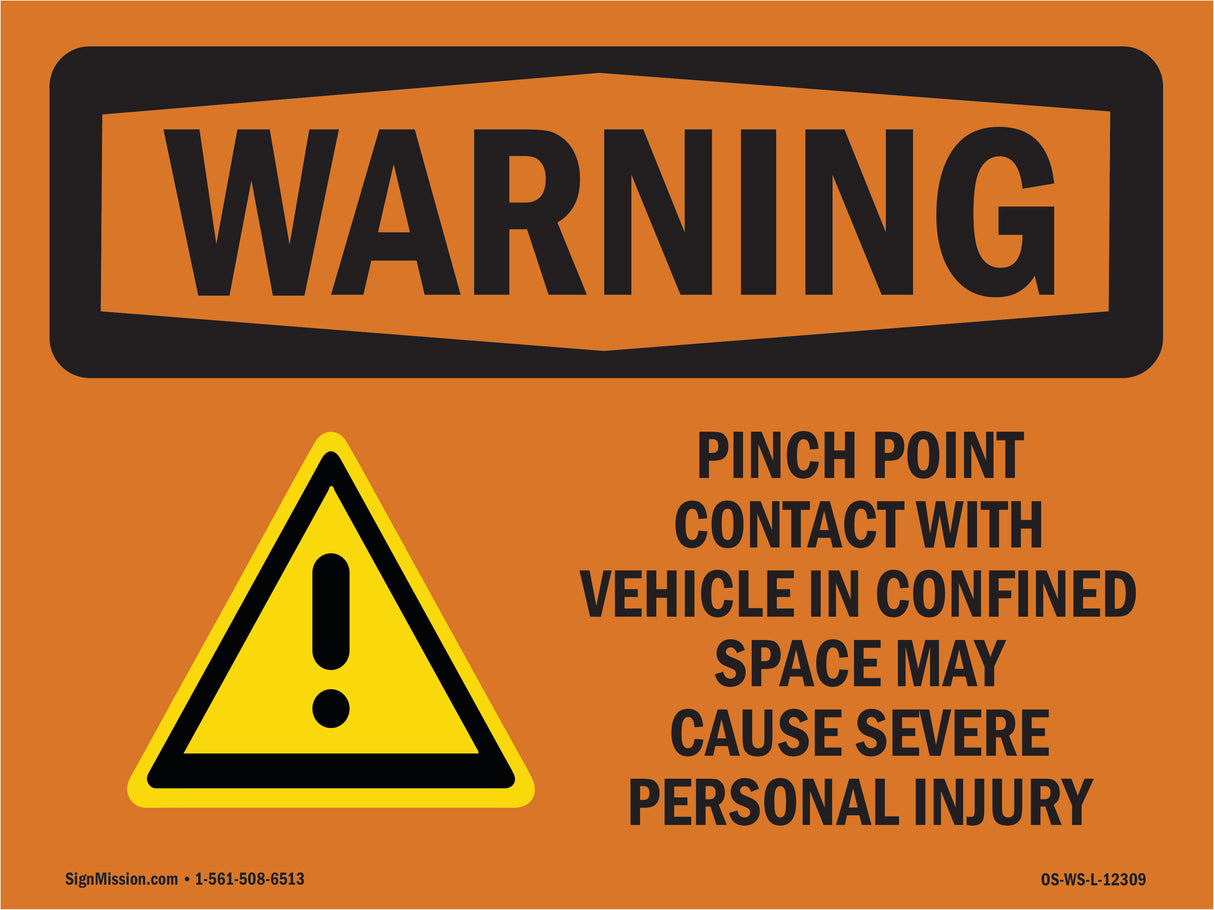 Pinch Point Contact With Vehicle With Symbol