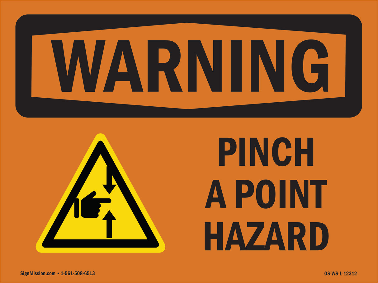 Pinch Point Hazard With Symbol