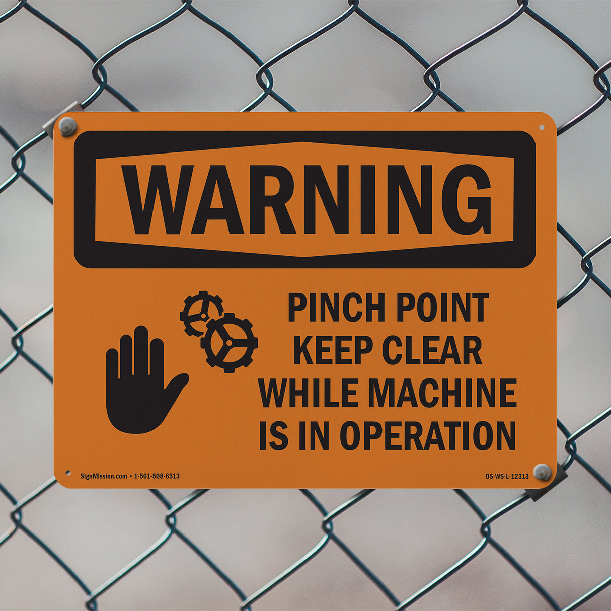 Pinch Point Keep Clear While With Symbol