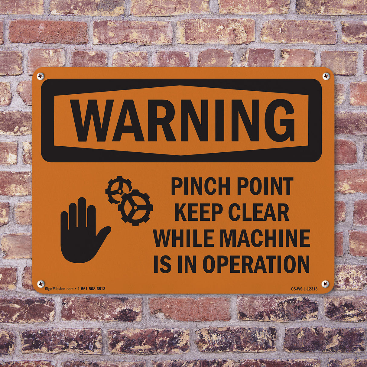 Pinch Point Keep Clear While With Symbol