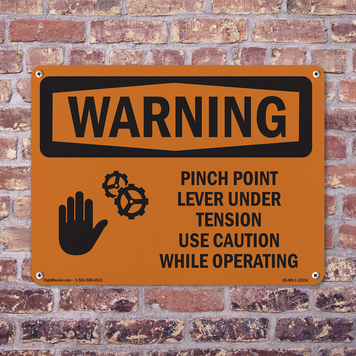 Pinch Point Lever Under Tension With Symbol