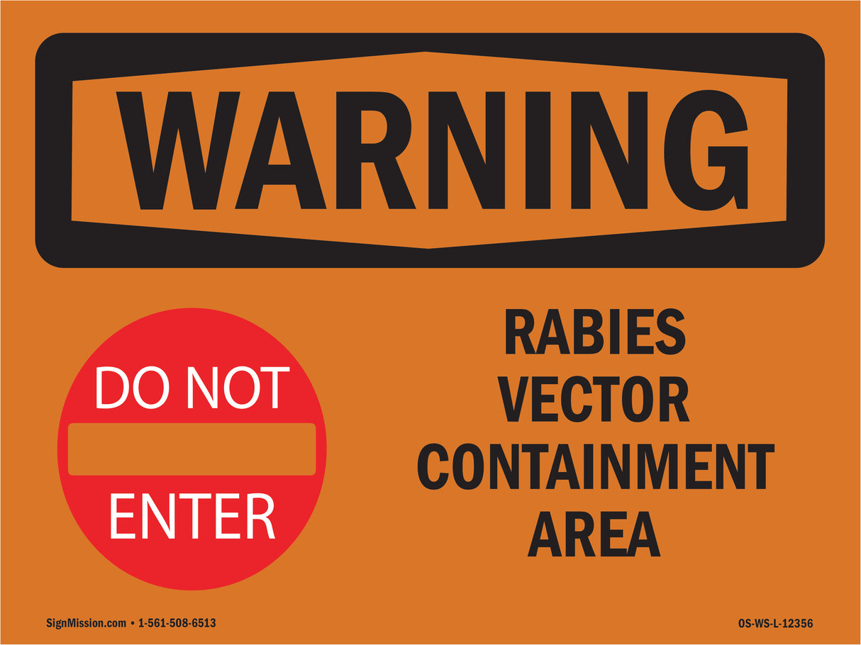Rabies Vector Containment Area With Symbol