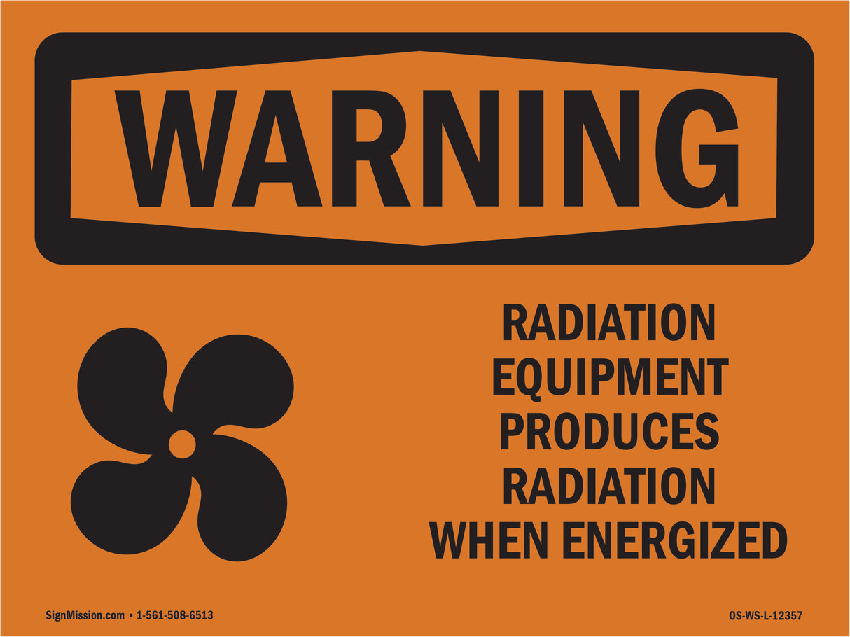 Radiation Equipment Produces With Symbol