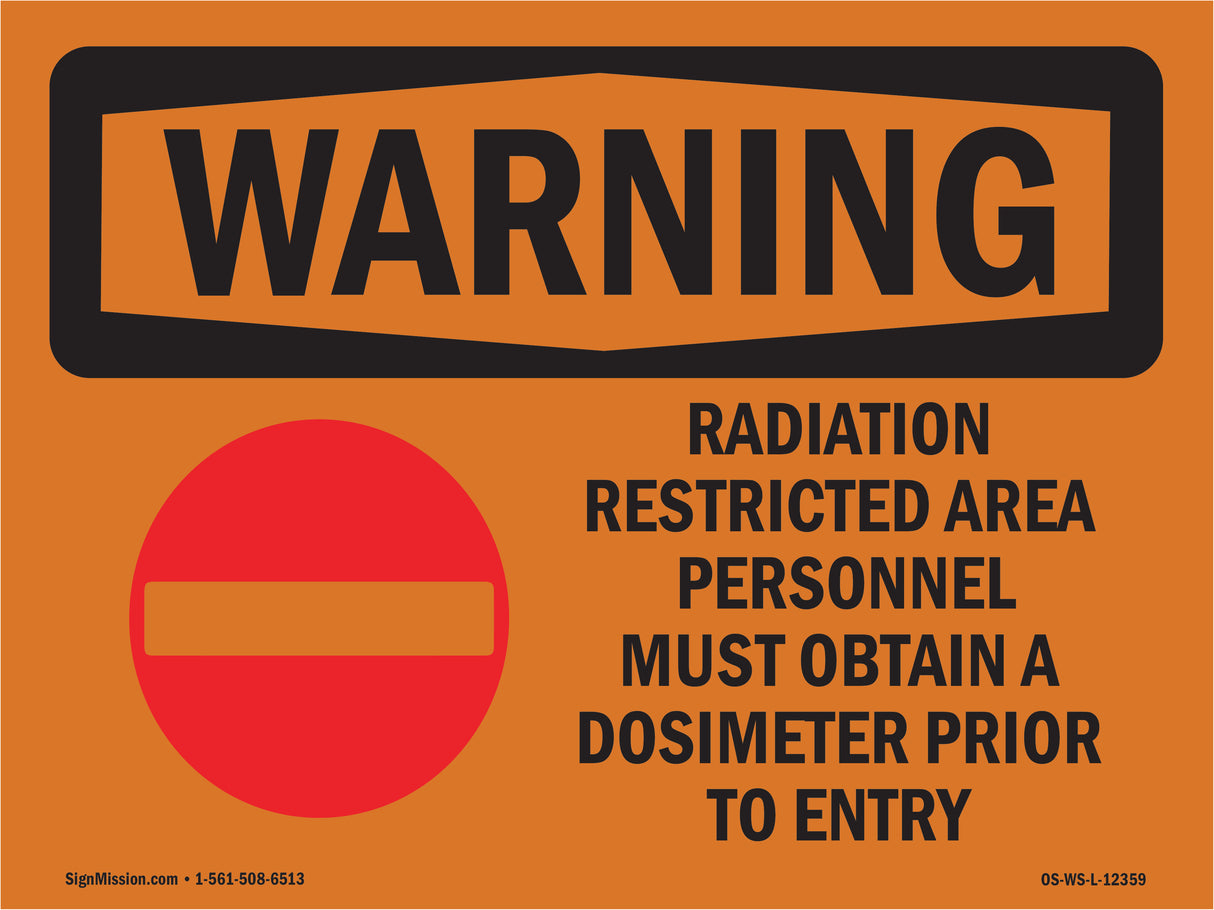 Radiation Restricted Area Personnel With Symbol