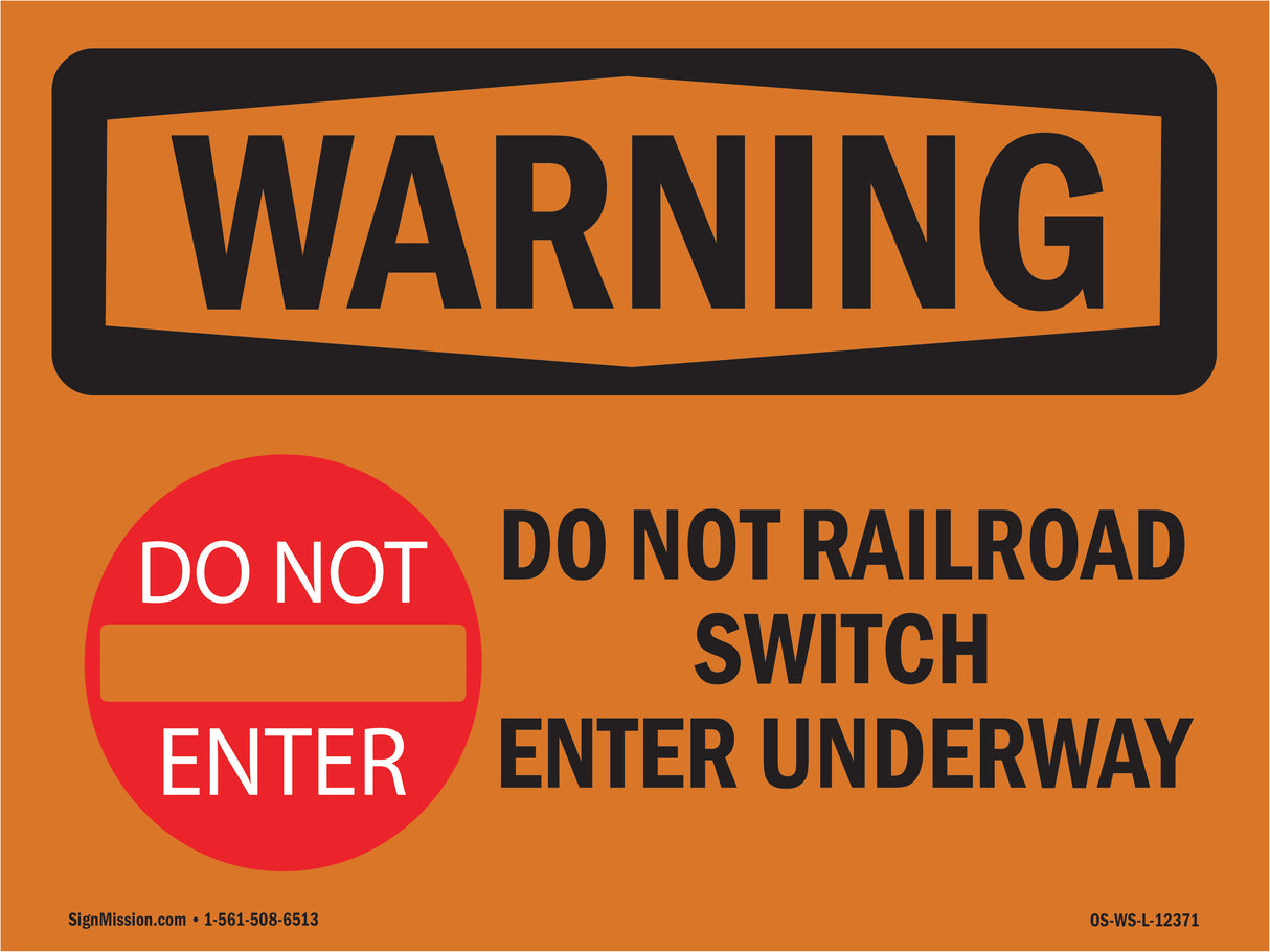 Railroad Switch Underway With Symbol