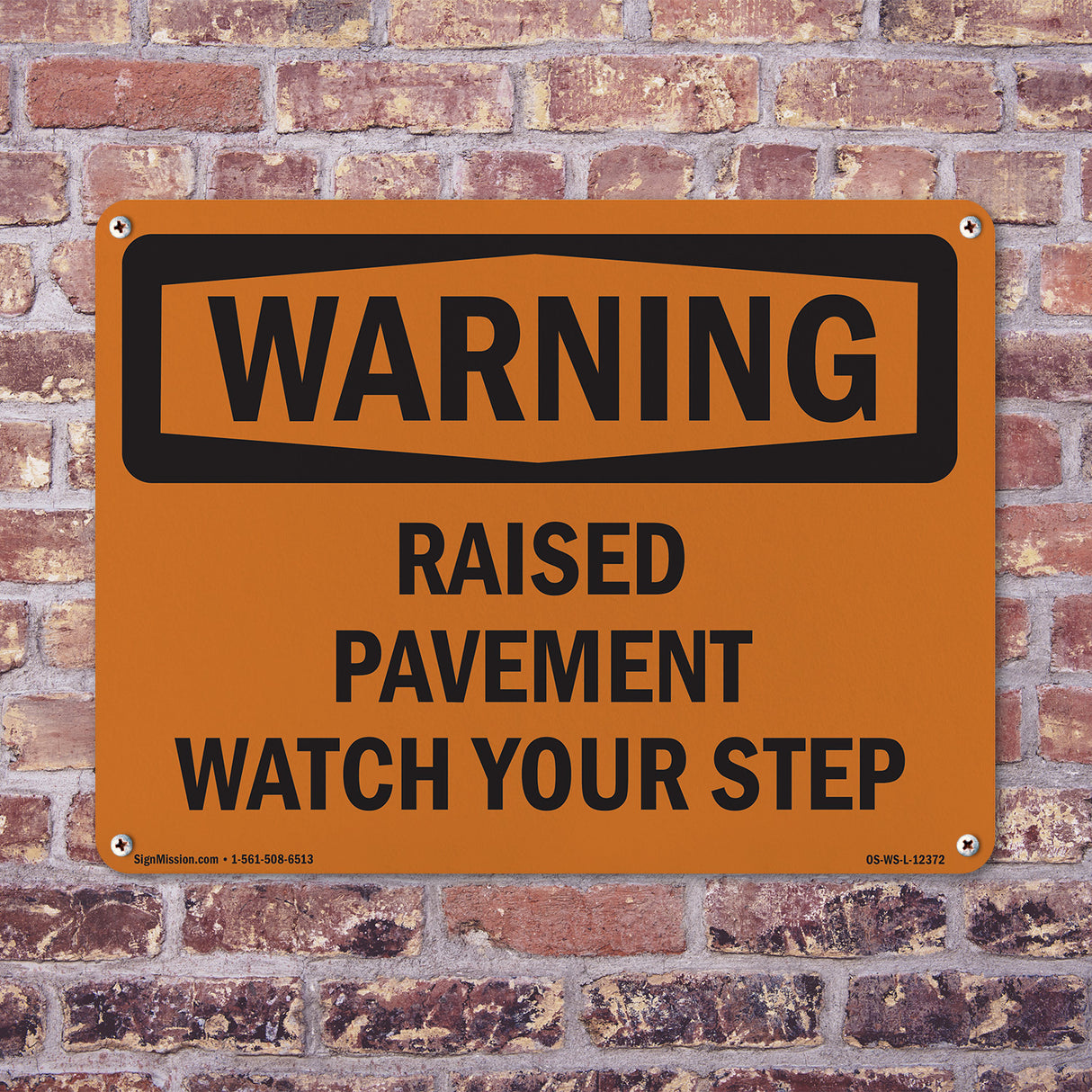 Raised Pavement Watch Your Step