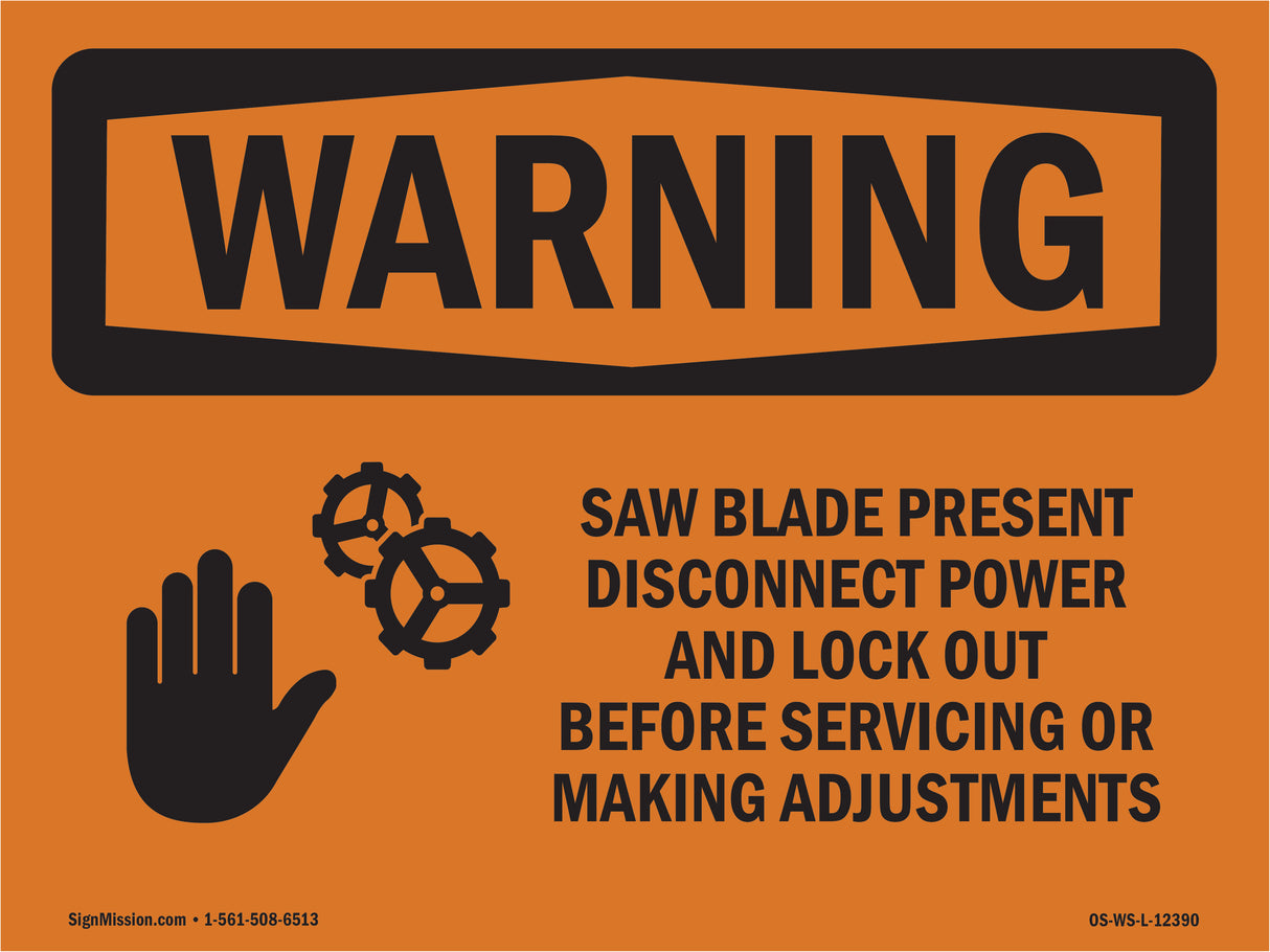 Saw Blade Present Disconnect With Symbol