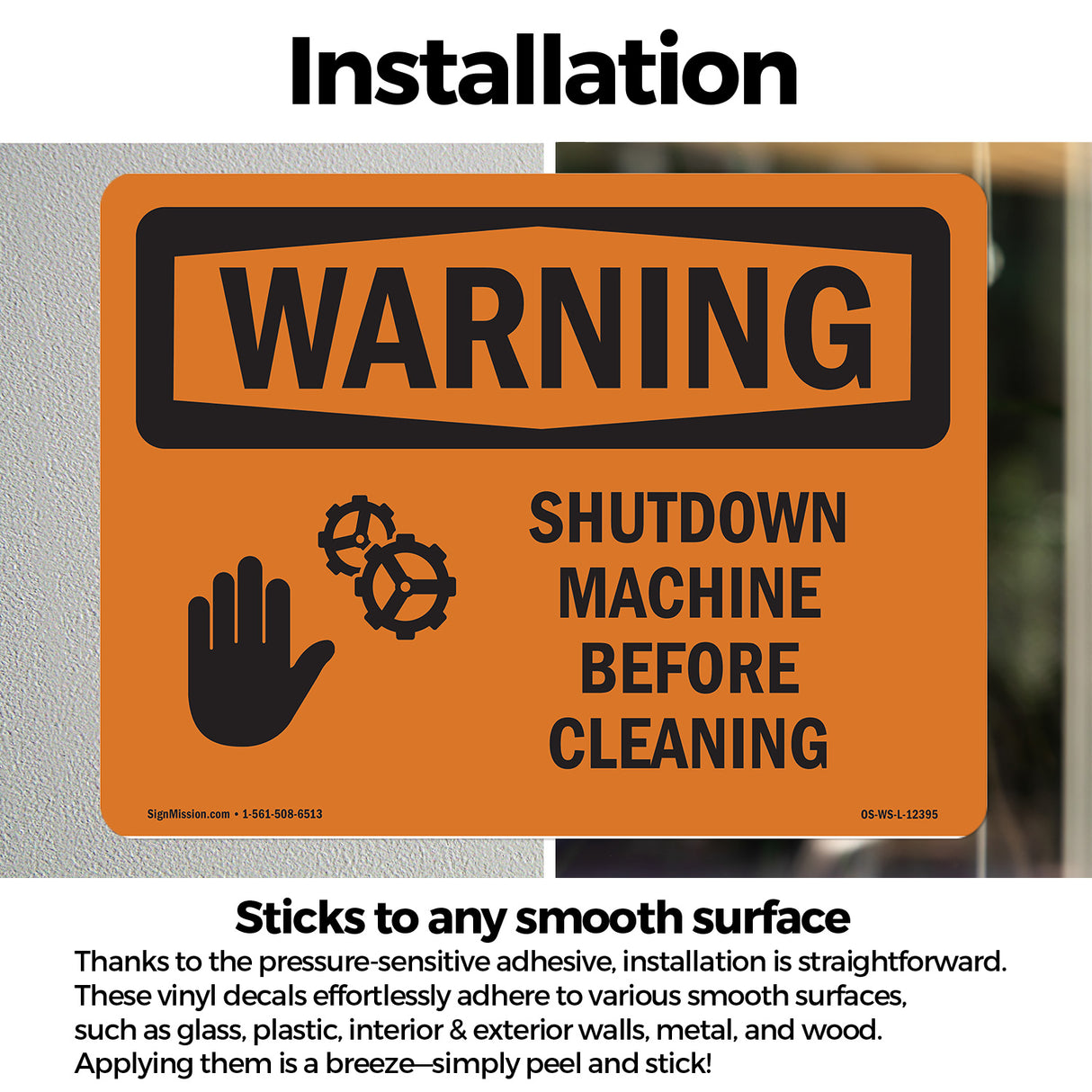 Shutdown Machine Before Cleaning With Symbol