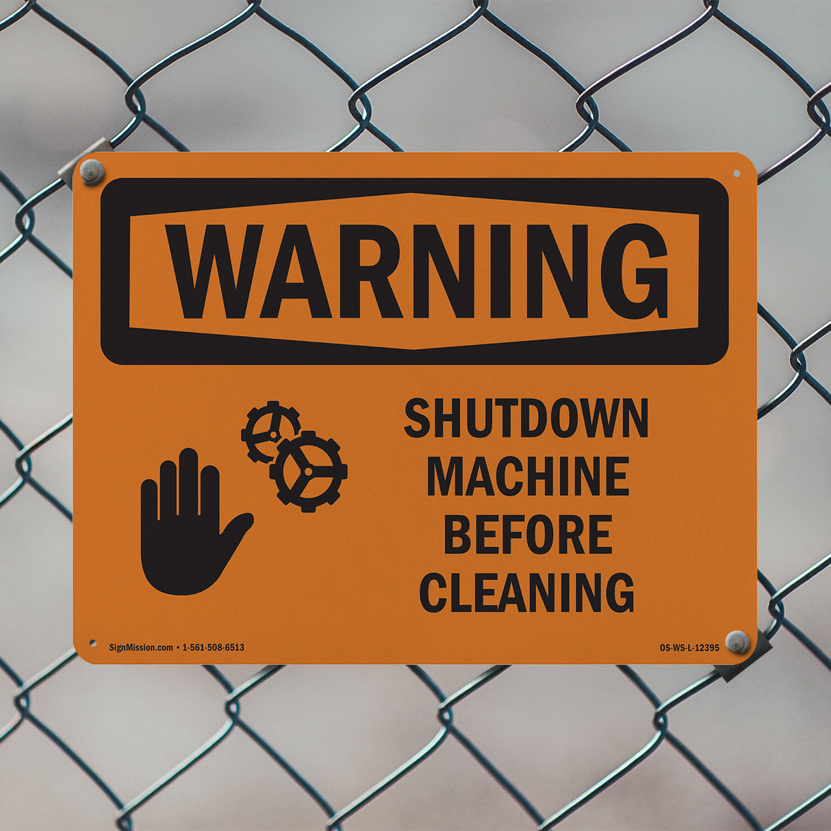 Shutdown Machine Before Cleaning With Symbol