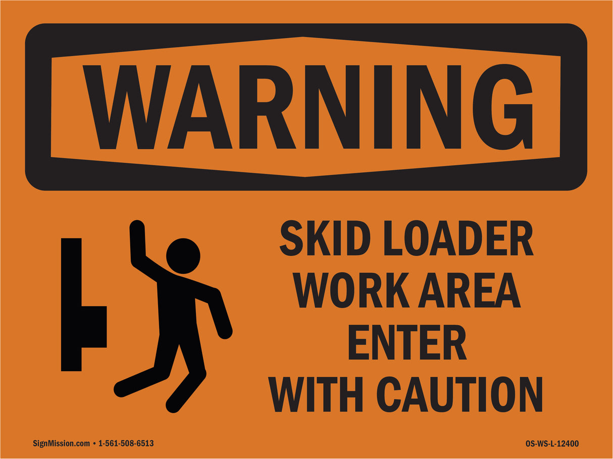 Skid Loader Work Area Enter With Symbol