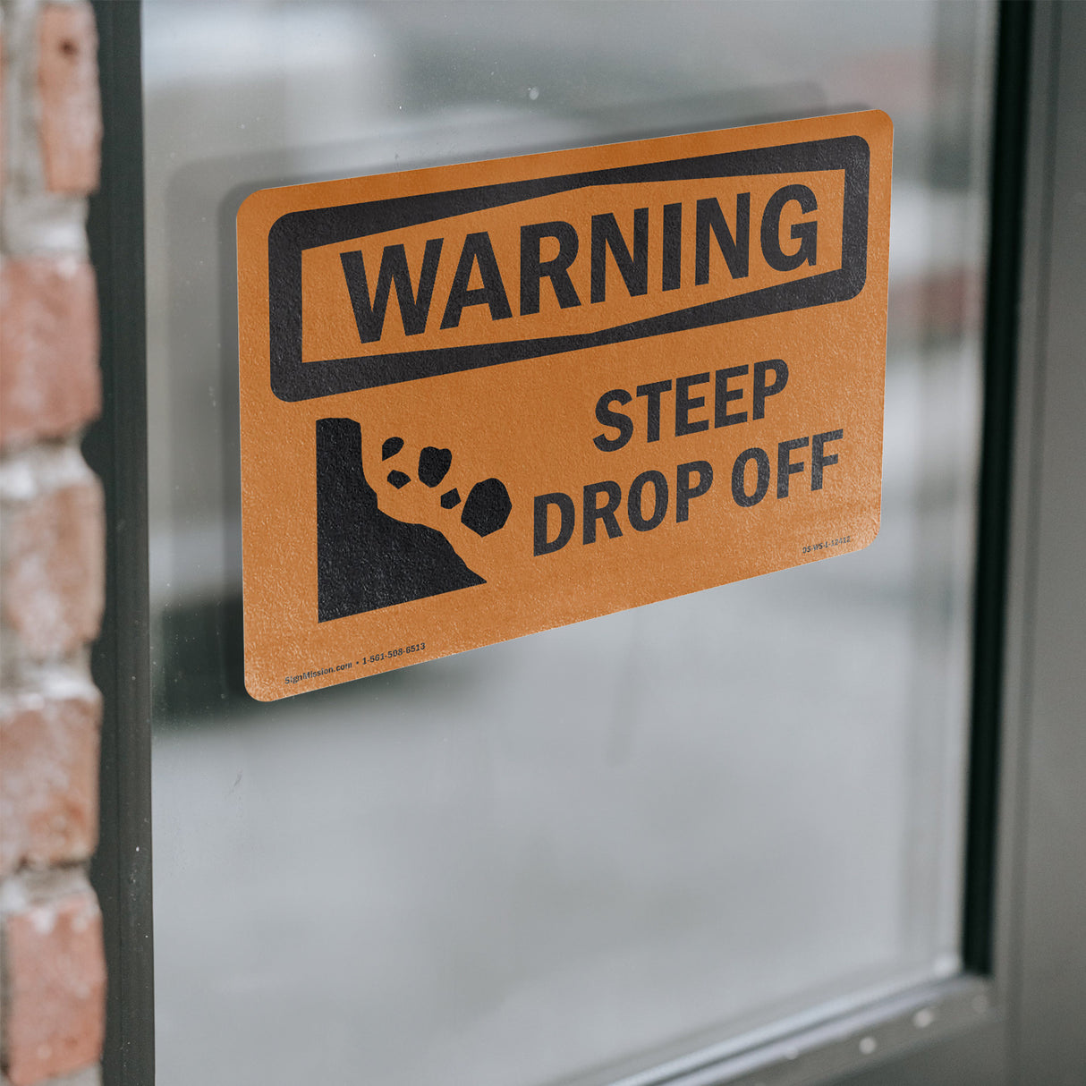 Steep Drop Off With Symbol