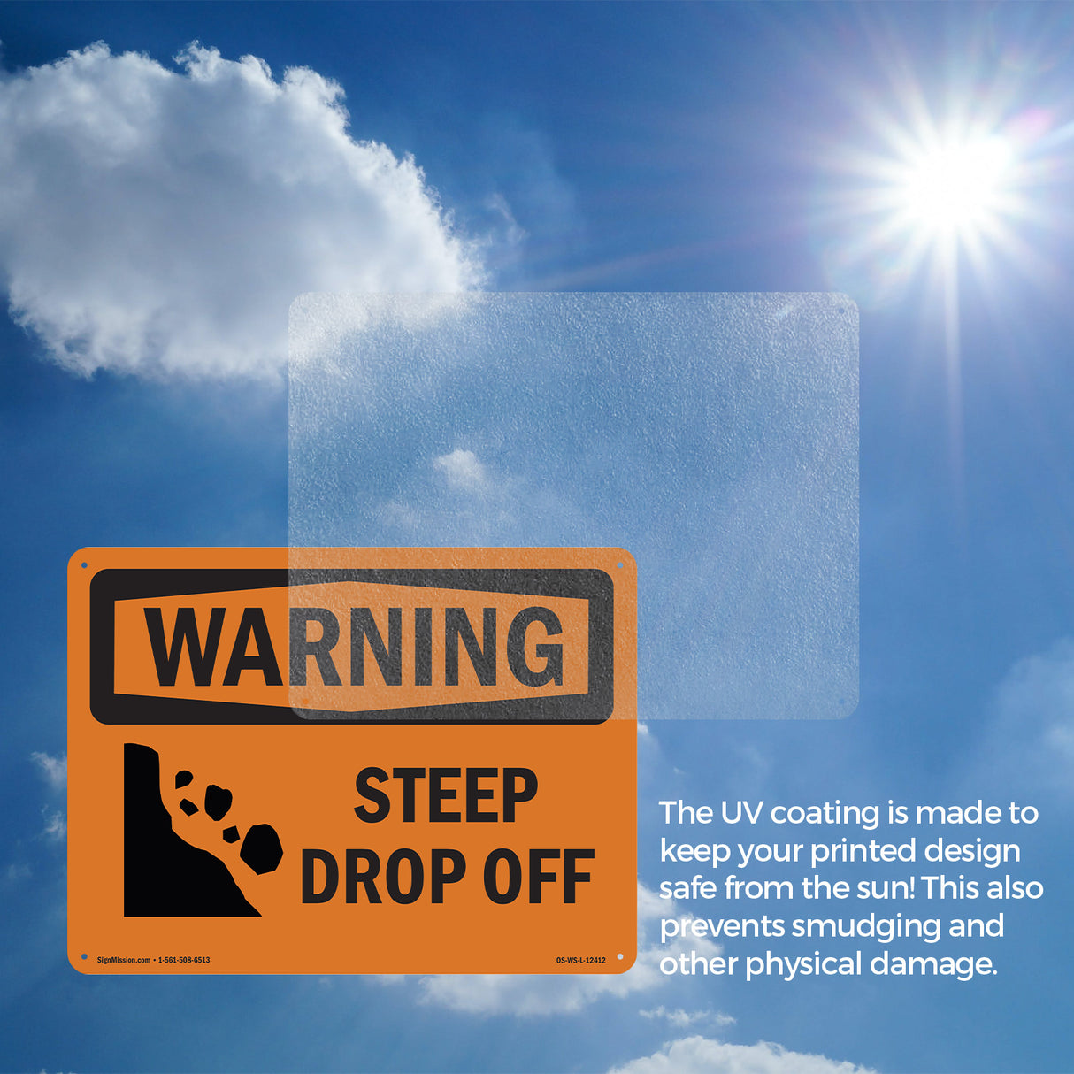 Steep Drop Off With Symbol