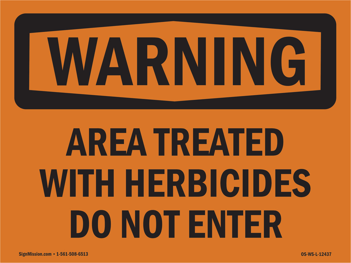 Treated With Herbicides Do Not Enter