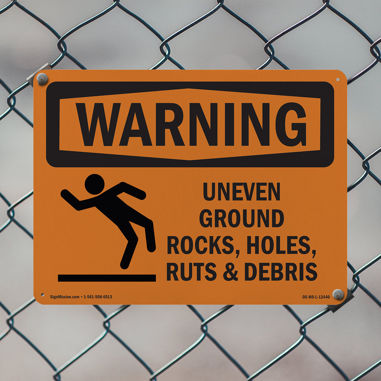 Uneven Ground Rocks, Holes, With Symbol
