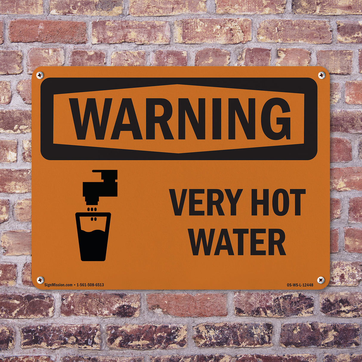 Very Hot Water With Symbol