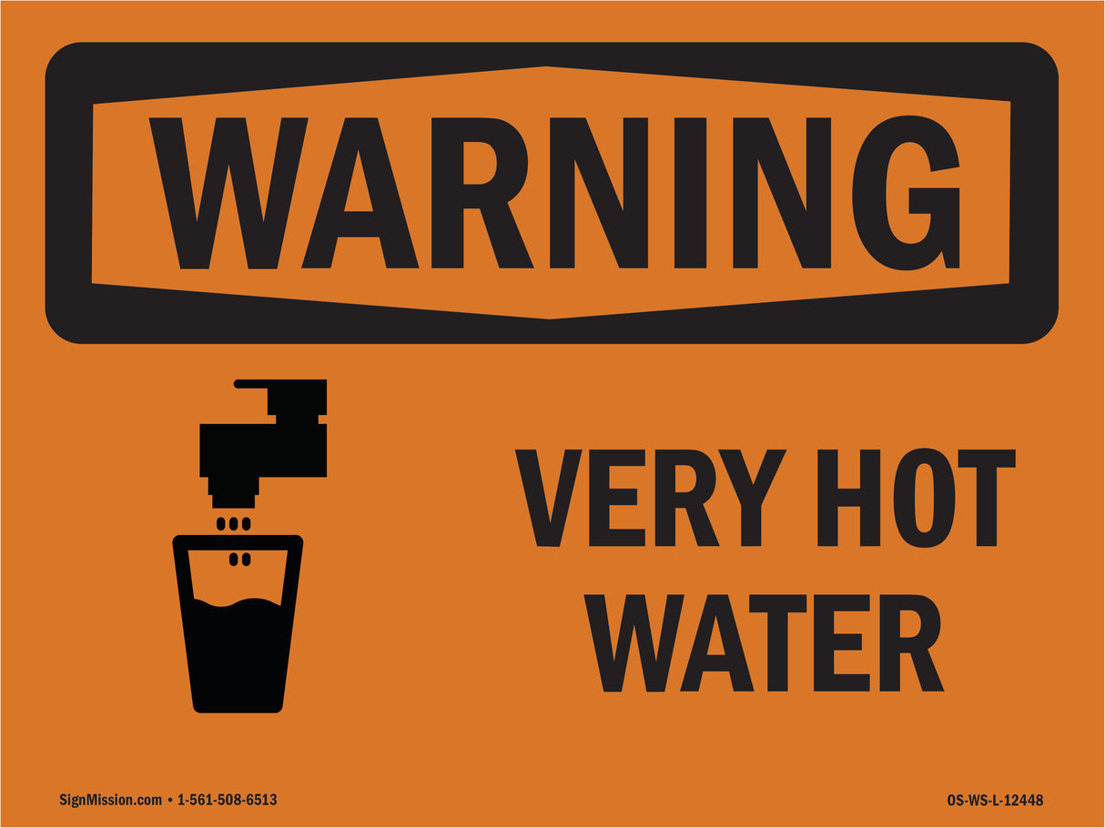 Very Hot Water With Symbol