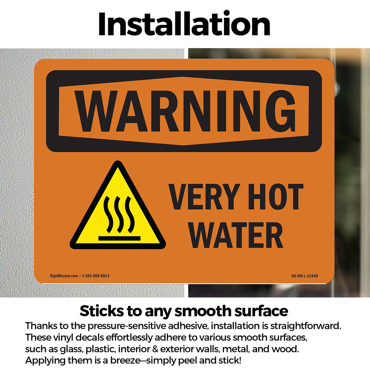 Very Hot Water With Symbol