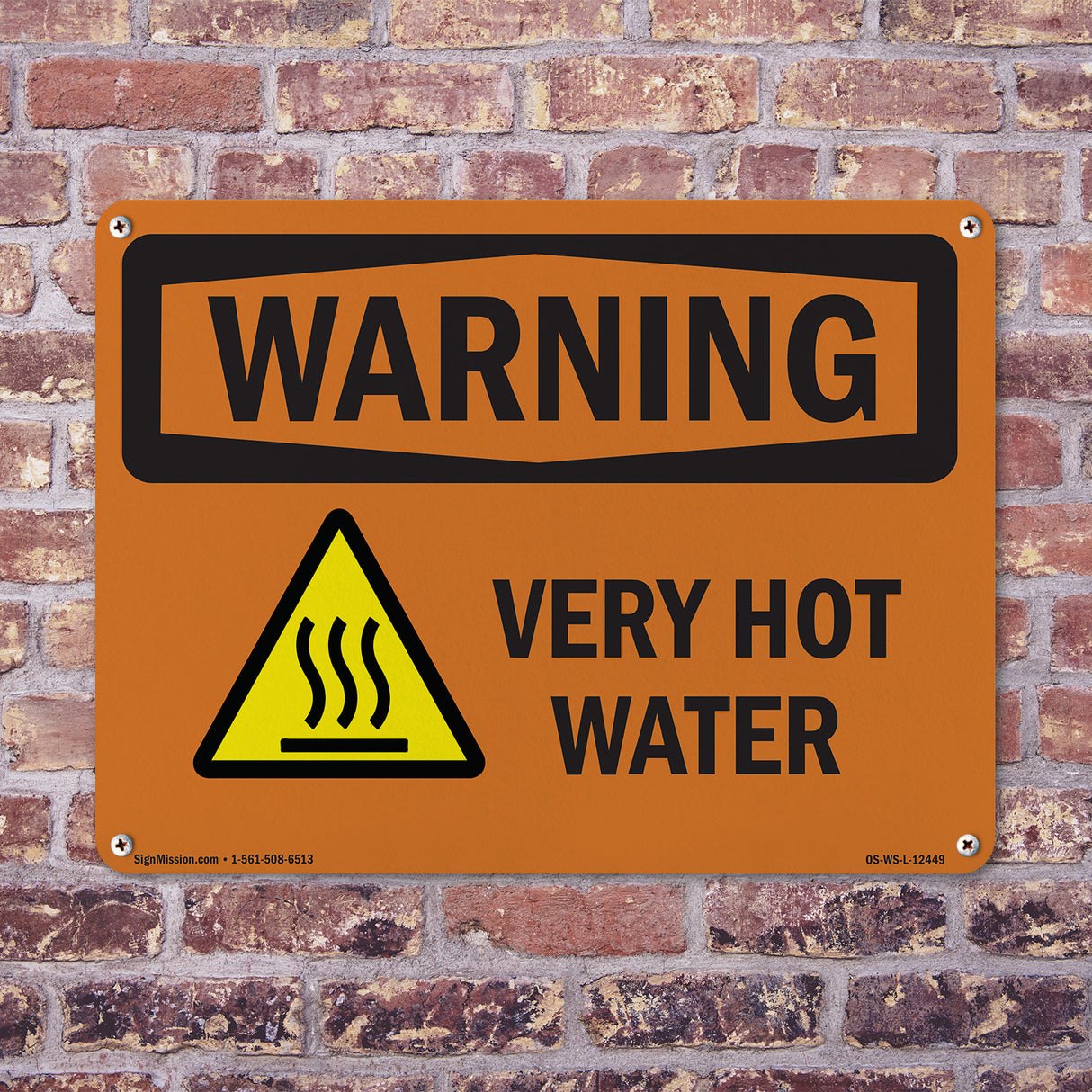 Very Hot Water With Symbol