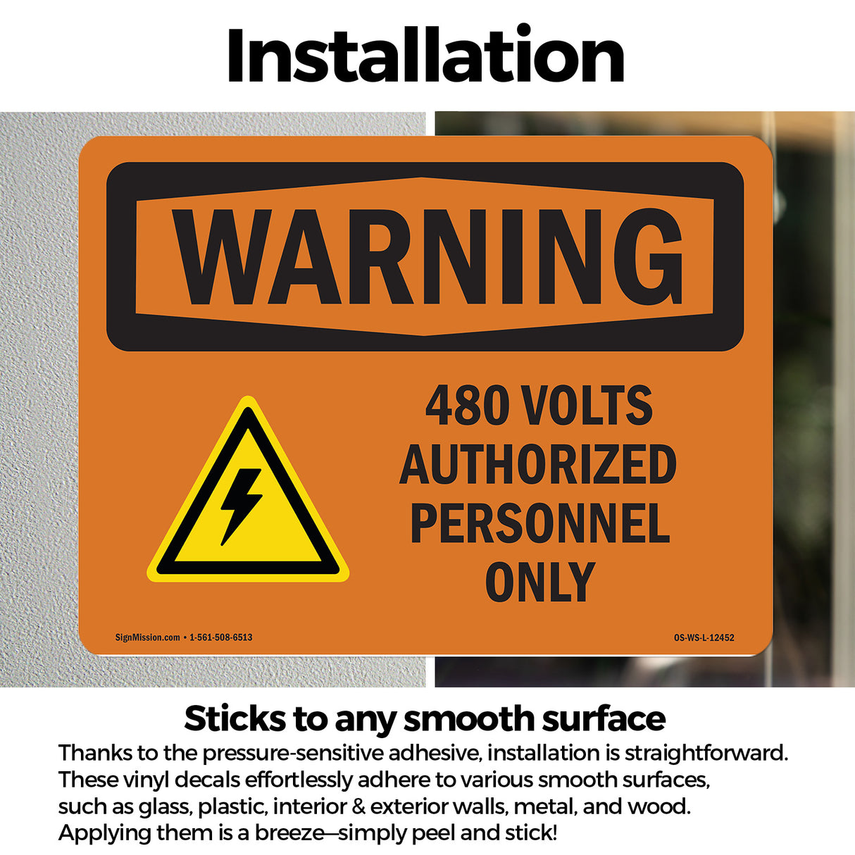 480 Volts Authorized With Symbol