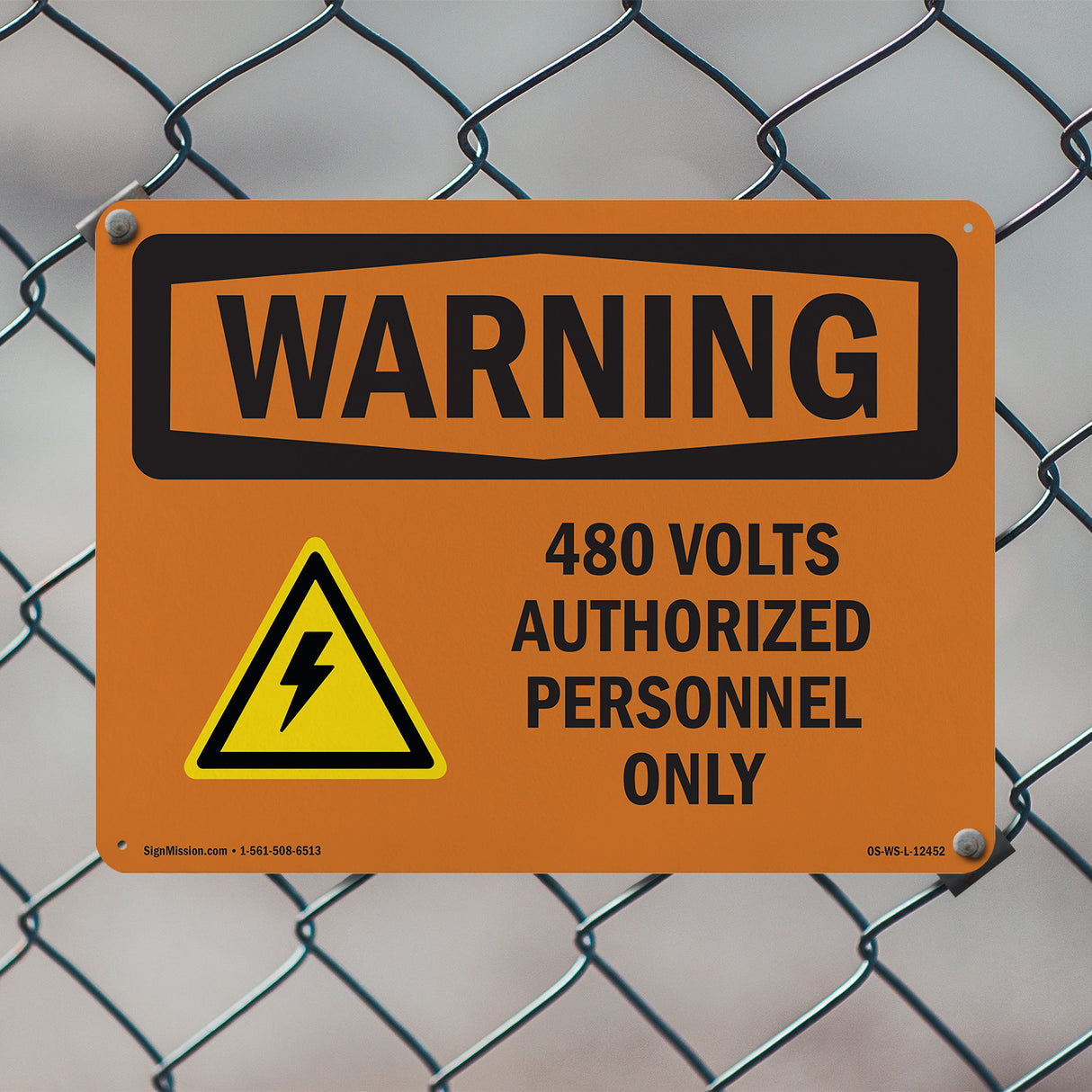 480 Volts Authorized With Symbol