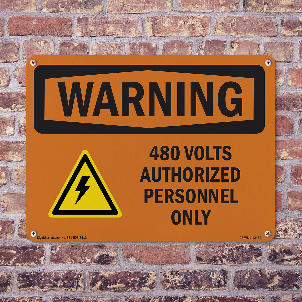 480 Volts Authorized With Symbol