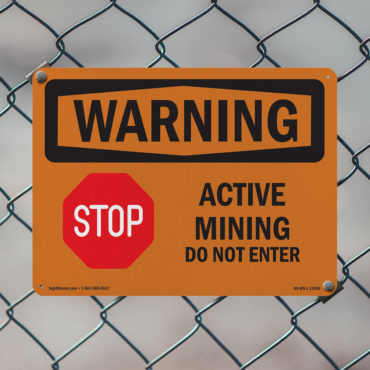Active Mining Do Not Enter With Symbol