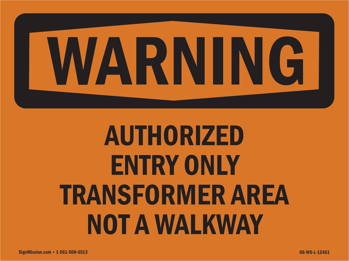 Authorized Entry Only Transformer Area