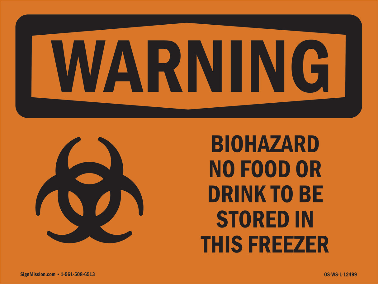 Biohazard No Food Or Drink Bilingual