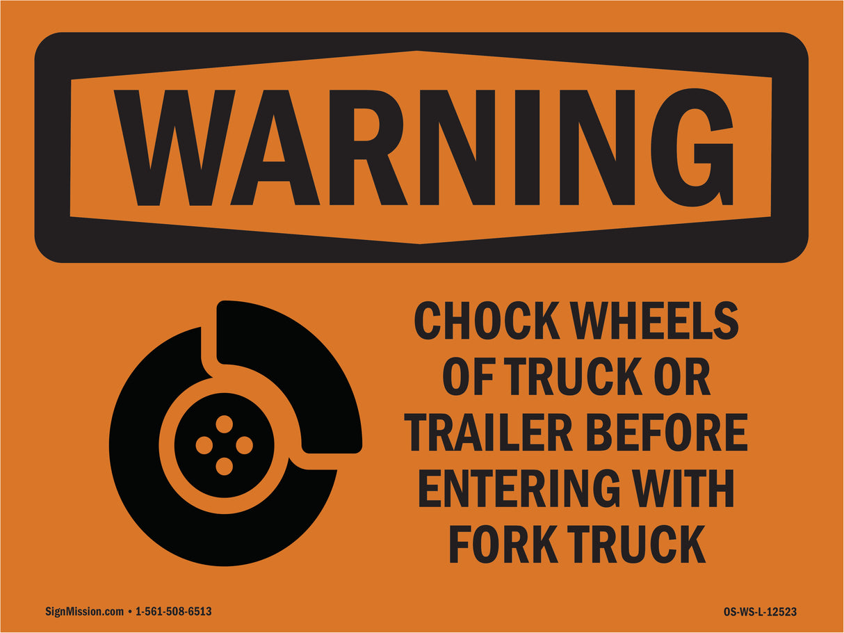 Chock Wheels Of Truck Or Trailer