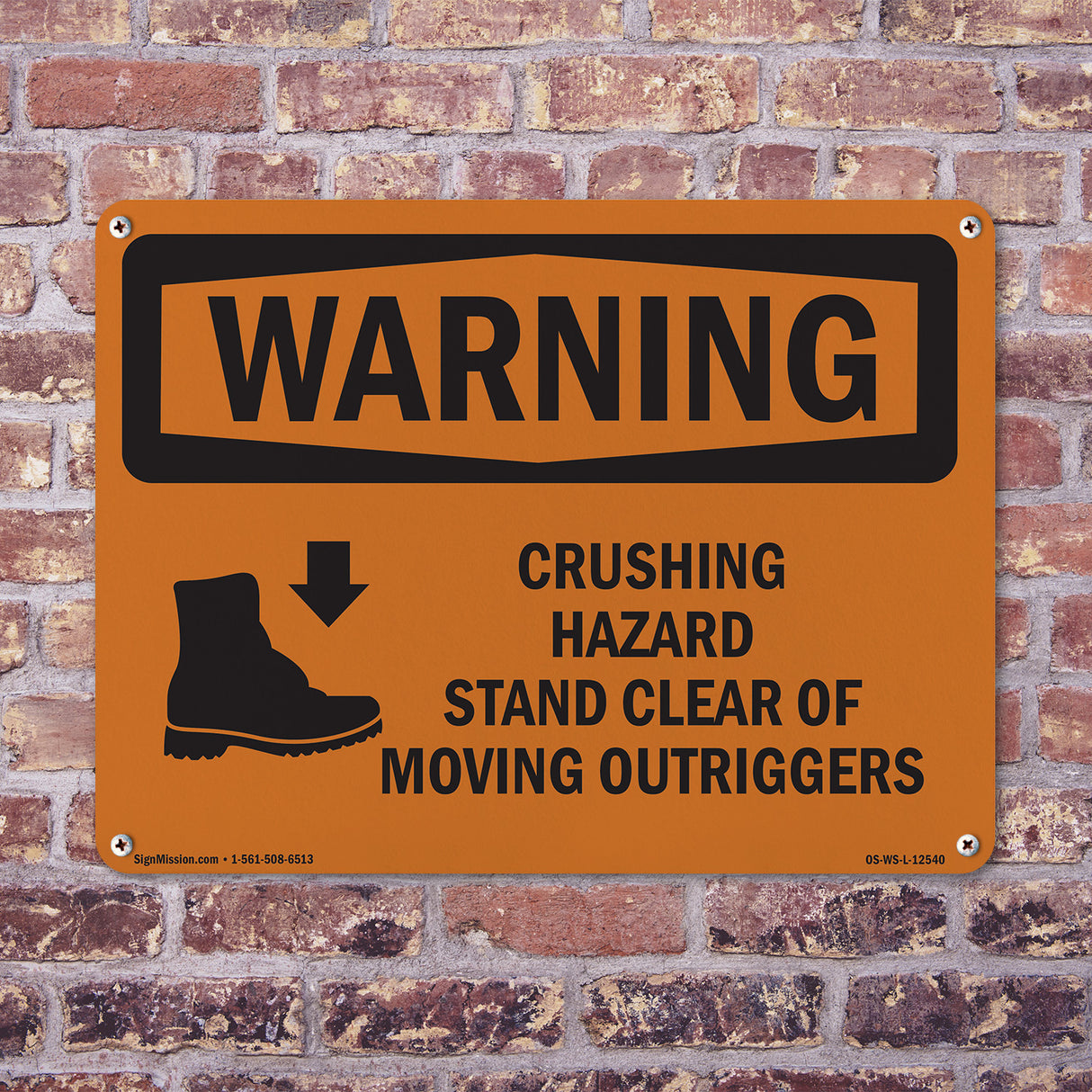 Crushing Hazard Outriggers Stand Clear