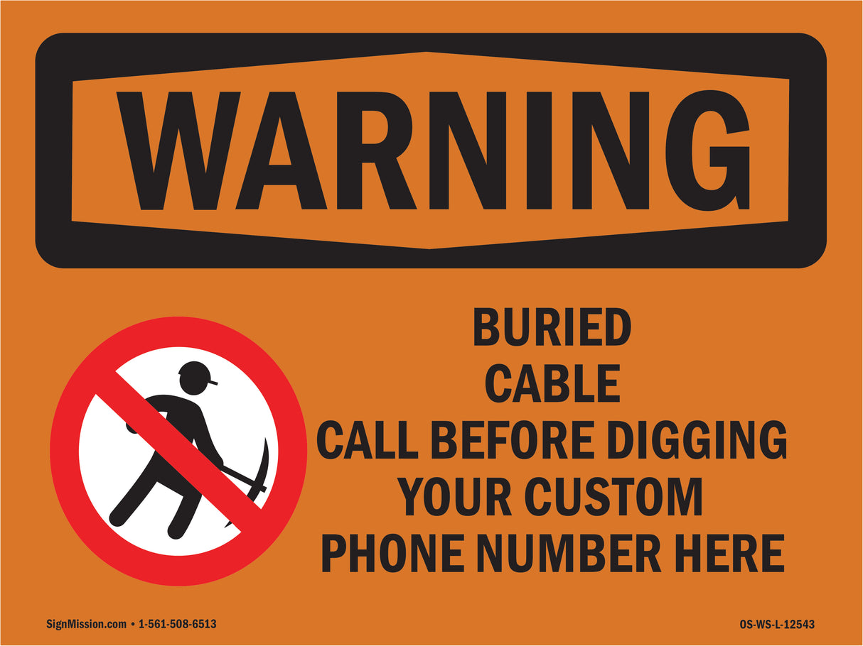 Buried Cable Call Before Digging Bilingual
