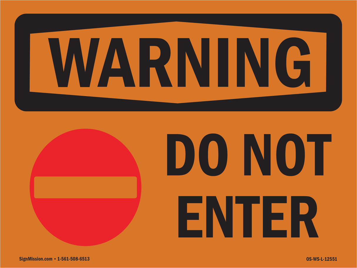 Do Not Enter With Symbol