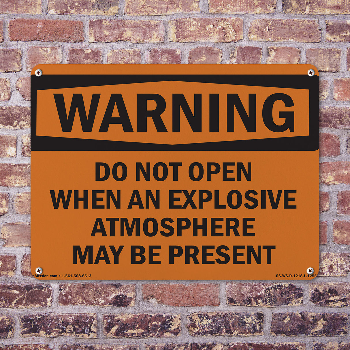 Do Not Open Explosive Atmosphere