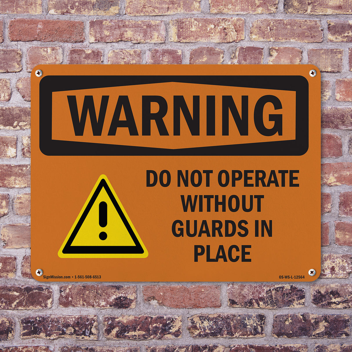 Do Not Operate Without Guards Bilingual