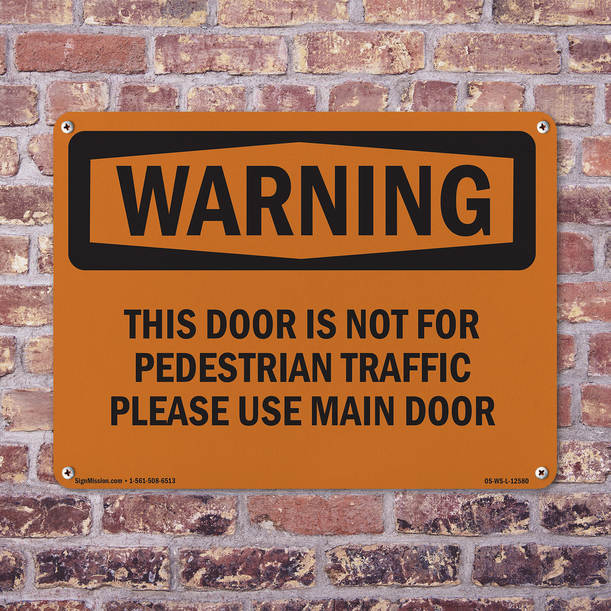 Door Not For Pedestrian Traffic Spanish