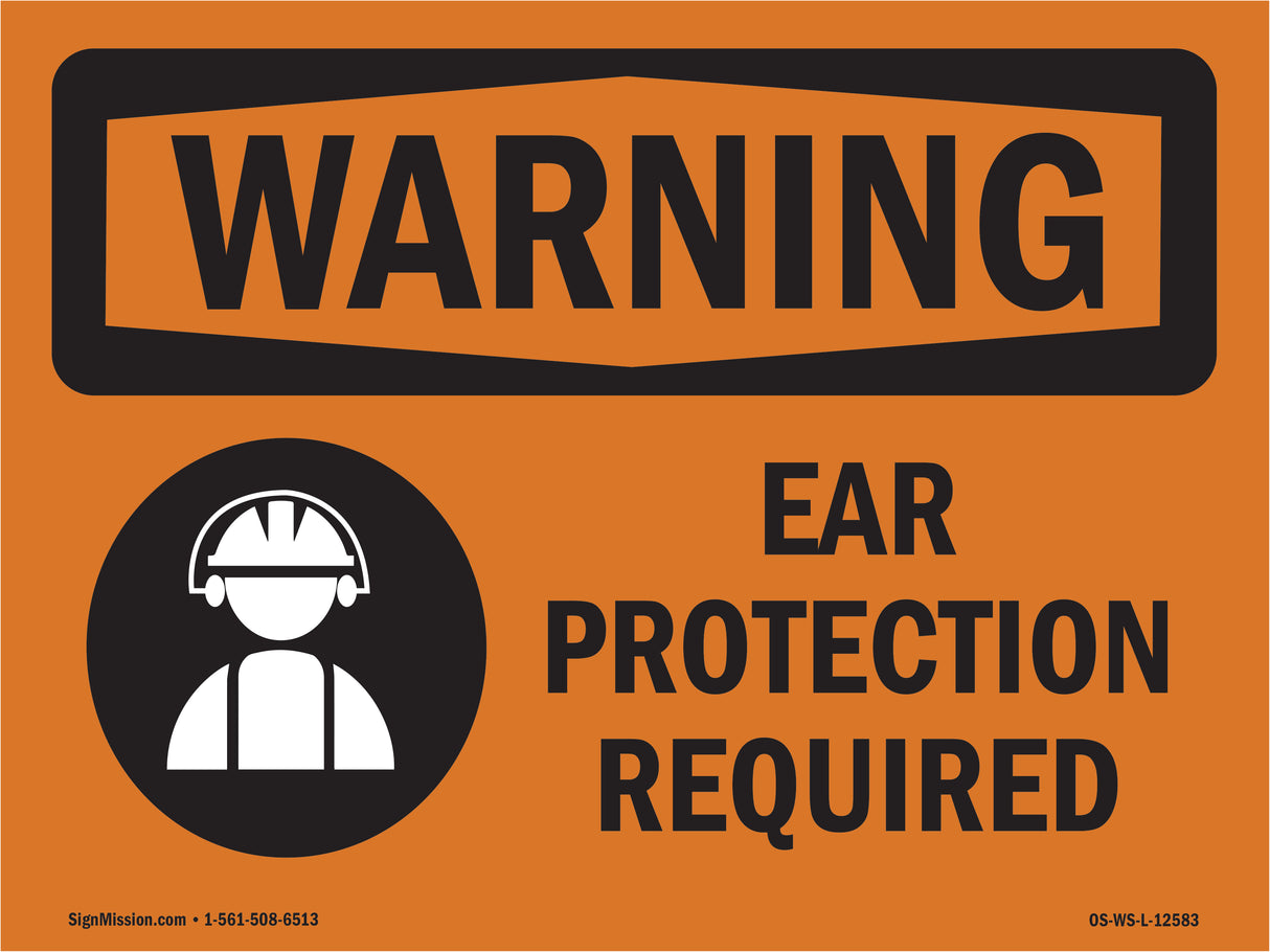 Ear Protection Required Bilingual